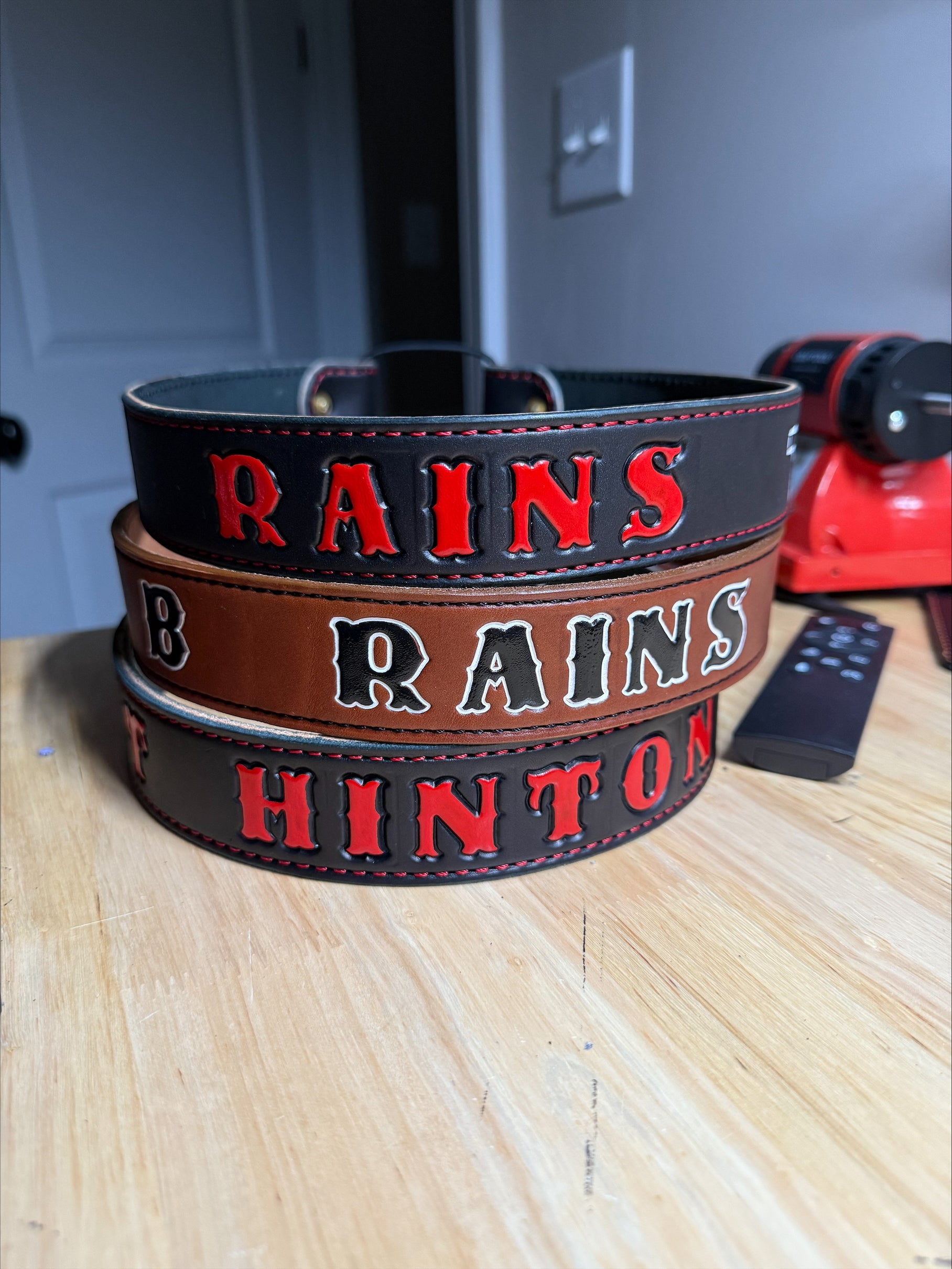 Custom Leather Helmet Band